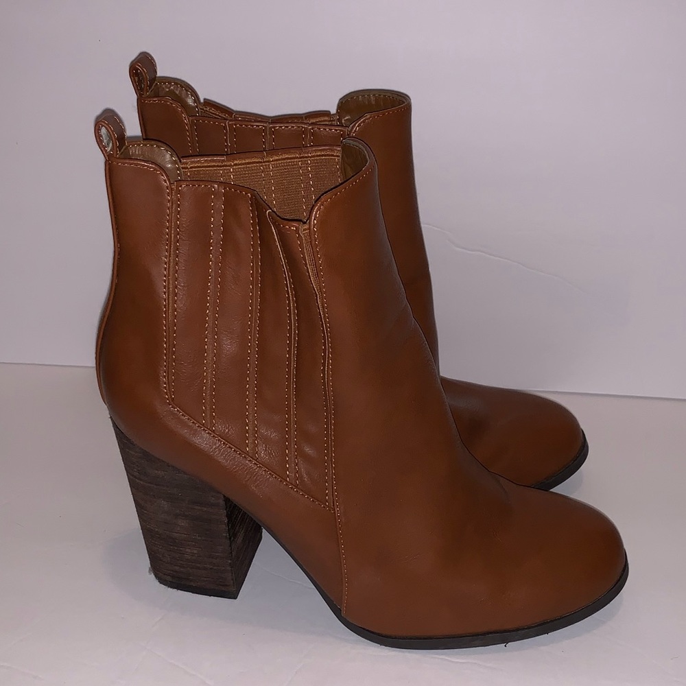 Call It Spring Brown Ankle Booties Size 11 - Picture 2 of 9